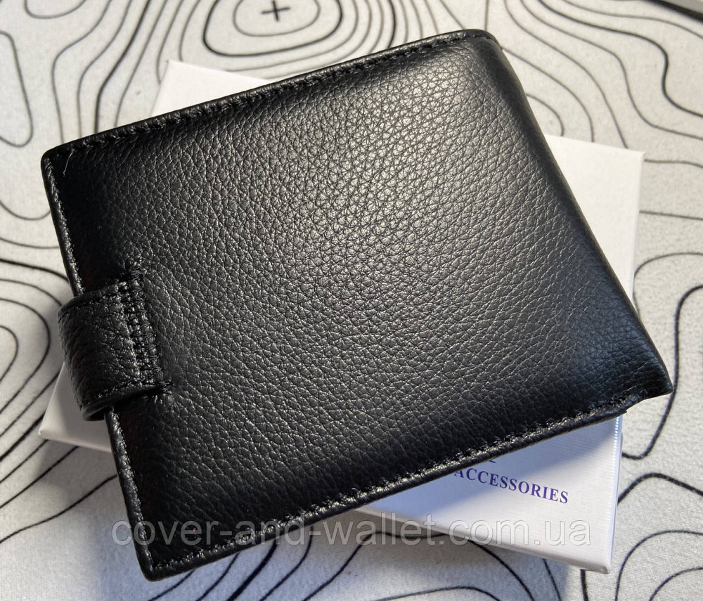 Чоловічий шкіряний гаманець з зажимом на кнопці ST Leather 113 Київ - фото 2
