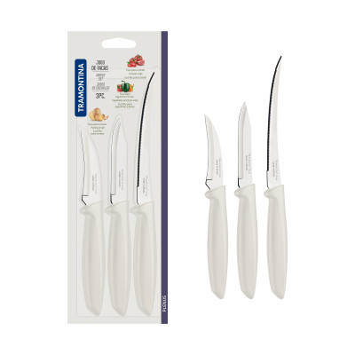 Набор ножей Tramontina Plenus Light Grey 3 шт (23498/312) Винница - изображение 3
