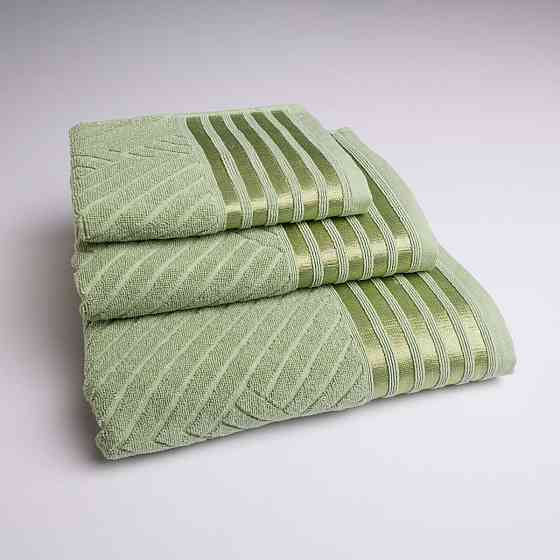Набор махровых полотенец SOFT 3шт GM Textile 40х70см, 50х90см, 70х140см 500г/м2 (Мятный) Сумы