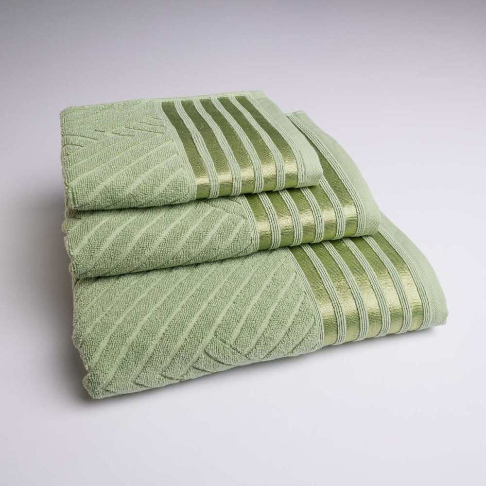 Набор махровых полотенец SOFT 3шт GM Textile 40х70см, 50х90см, 70х140см 500г/м2 (Мятный) Сумы - изображение 1