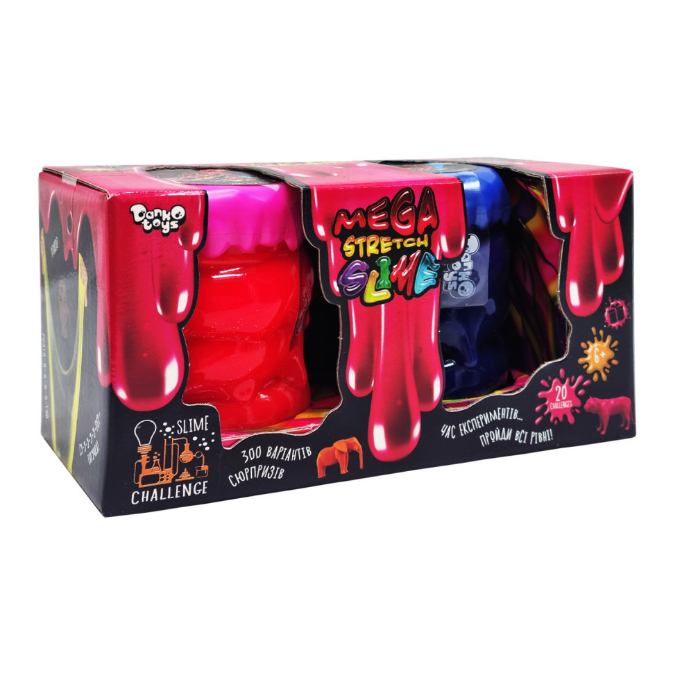 В'язка маса "Mega Stretch Slime" SLM-11-02U 2 банки Вид 4 Вінниця - фото 1
