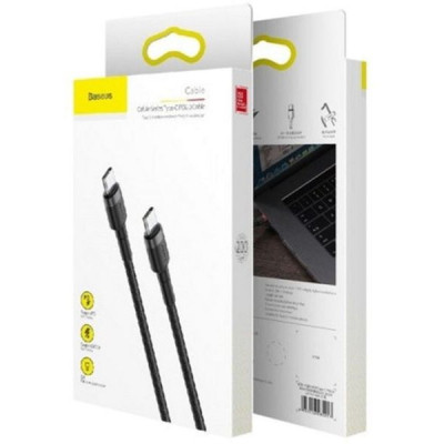 Дата кабель USB-C to USB-C 2.0m USB 3.1 3A grey-black Baseus (CATKLF-HG1) Вінниця - фото 8