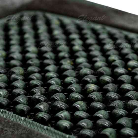 Накидка сидіння кругла масажна кісточка, велюр 41,5х89см сіра на Мукачево