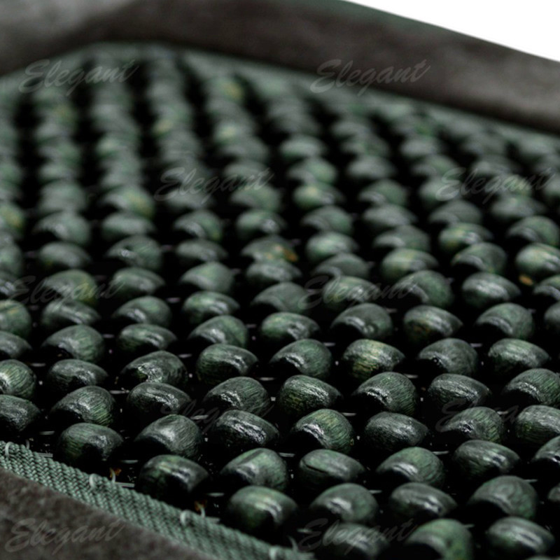 Накидка сидіння кругла масажна кісточка, велюр 41,5х89см сіра на Мукачево - фото 1