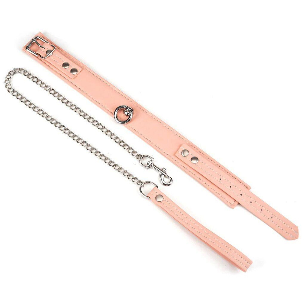 Нашийник з повідцем Liebe Seele Dark Candy Pink Collar with Leash, повідець на карабіні Sex Aura Київ - фото 3