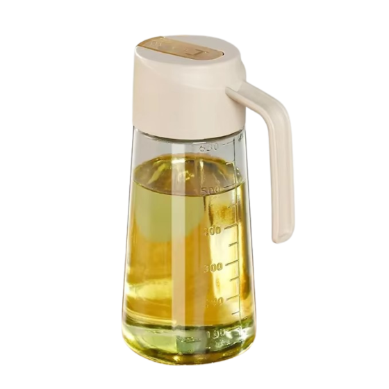 Пляшка скляна для олії на 630 мл, бежева Кам'янець-Подільський