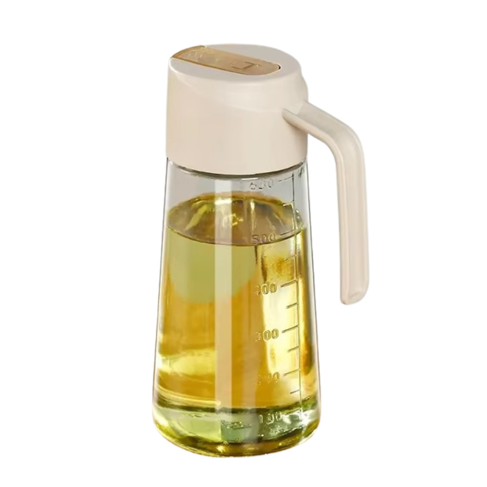 Пляшка скляна для олії на 630 мл, бежева Кам'янець-Подільський - фото 1