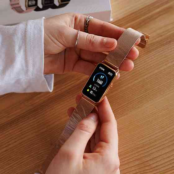 Розумний смарт-годинник Smart Mioband Nano+ Pink (2 ремінці) Київ