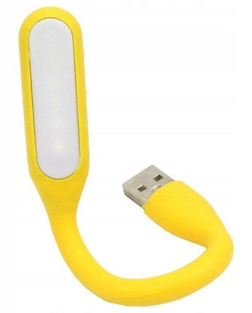 Світлодіодна USB Лампа гнутка 17 см Led Light для ноутбуків та повербанків Yellow Нововолинськ - фото 6