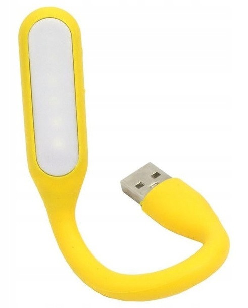 Світлодіодна USB Лампа гнутка 17 см Led Light для ноутбуків та повербанків Yellow Нововолинськ - фото 6