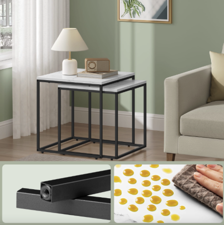 Комплект журнальних столиків Leobert Nika квадратні мармур Київ