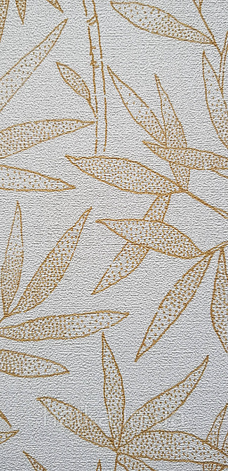 Шпалери вінілові на флізеліні метрові Rasch Novella 1,06х10 листя гілки матові золотисті на бежевому Київ - фото 3