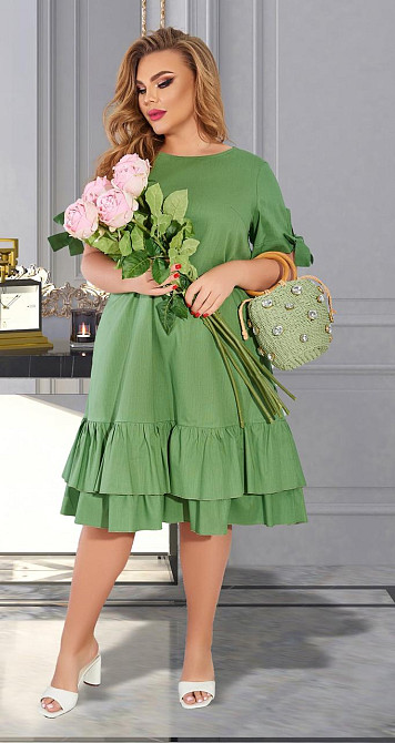 Лёгкое льняное платье большого размера (50) Киев - изображение 1