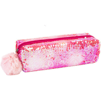 Пенал Cool For School с пайетками и помпоном 1 отделение розовый (CF87077) Винница - изображение 1