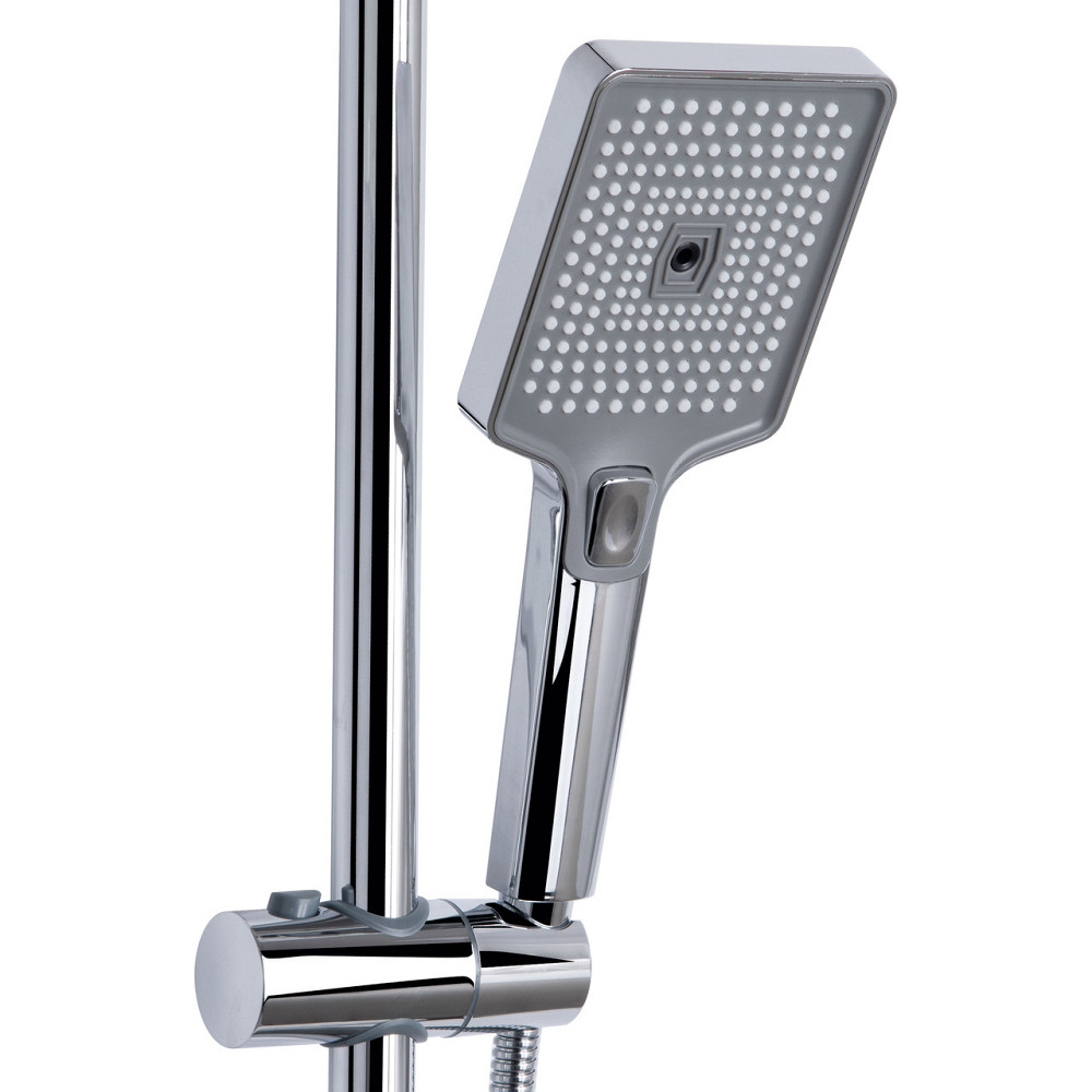 Душевая система универсальная Qtap Aries на три потребителя (с изливом) QTARI111CRM45560 Chrome Киев - изображение 4