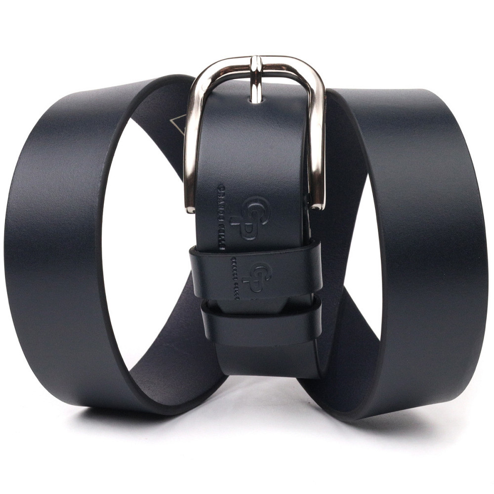 Качественный ремень для мужчин из натуральной кожи Grande Pelle 21468 Синий Киев - изображение 7