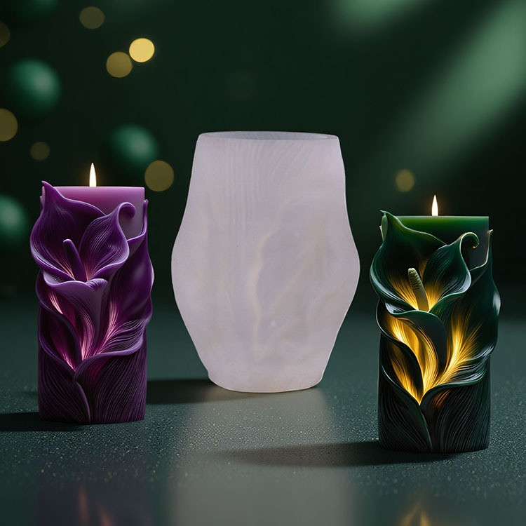 Силіконова форма для виготовлення свічки, молд для виготовлення свічок з соєвого, бджолиного воску і парафіну 73 х 90 х 115 мм Кам'янець-Подільський - фото 3