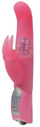 Вібратор з ротацією PEARLY BUNNY рожевий Sex Aura Київ