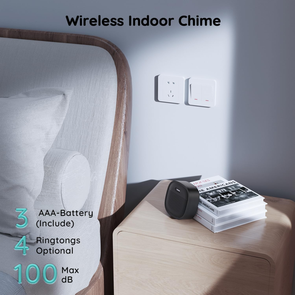 Умный видеозвонок BOIFUN J1 2K Wi-Fi 2.4 ГГц, аккумулятор 6700 мАч, ночное видение 10 м, датчик движения, Alexa, двусторонняя связ Киев - изображение 10