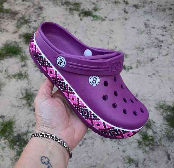 -Жіночі капці CROCS Бузкові Крокси Шльопанці Сланці (розміри: 37,38,39,40) Дніпро