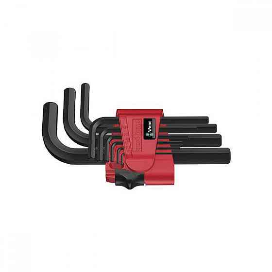 Набор Г-обр. шестигранников 1.5-10мм 9ед., хромированный, Wera 05021737001 Одесса