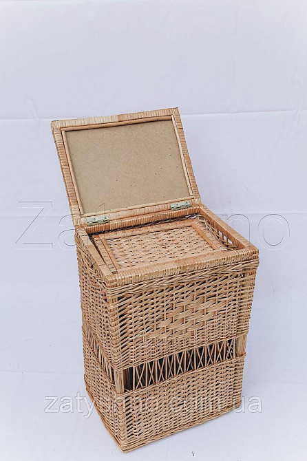 Ящики із ґратами для білизни | кошик плетений для зберігання з лози | Ящик із лози Київ - фото 2