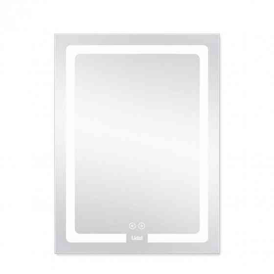 Дзеркало прямокутне для ванної Lidz Kubis 600х800 з LED-підсвіткою Touch, з антизапотіванням, LD78LF9376080 Харків
