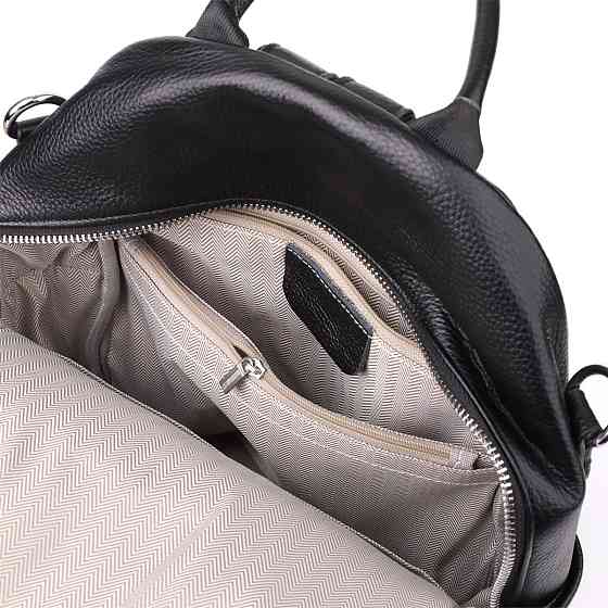 Жіночий рюкзак з натуральної шкіри Vintage 23060 Чорний Київ