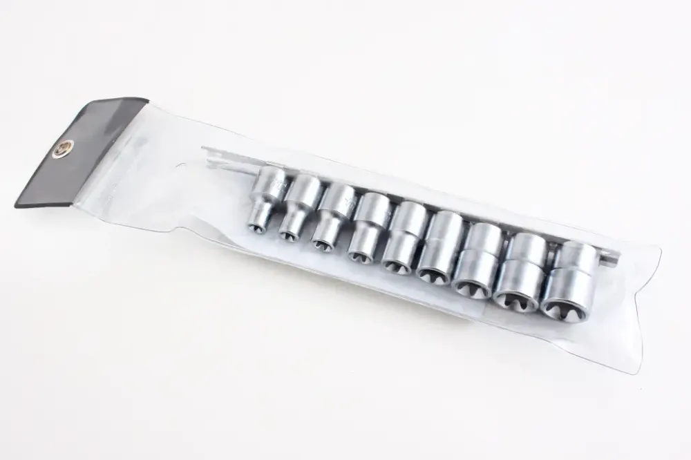 Набір голівок 1/2 Torx 9 ед. Toptul E10-E24 на планці Вінниця - фото 1