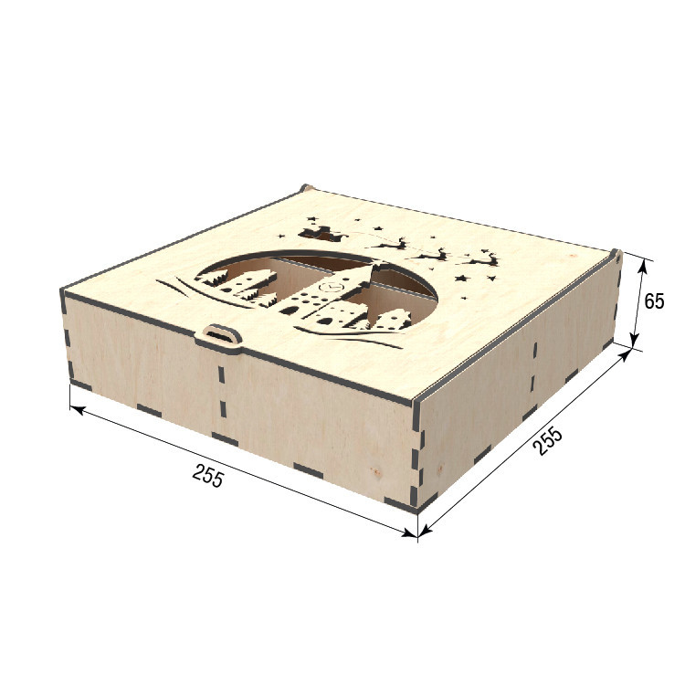 Подарункова коробка EKOSTAR 255х255х65 Київ - фото 3
