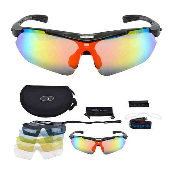 Тактические очки с 5 съемными линзами + Чехол Днепр