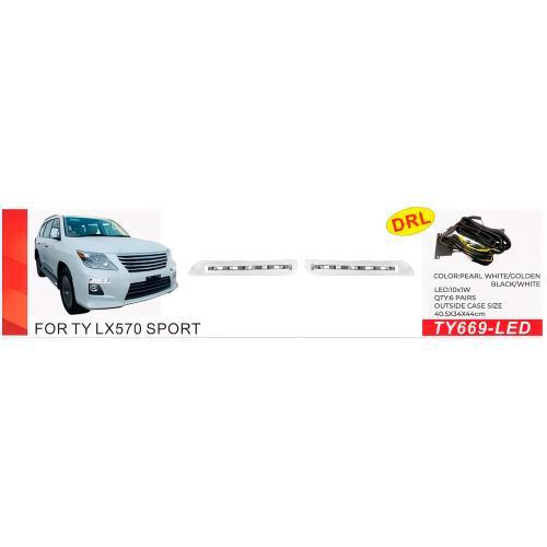 Дополнительные фары Lexus LX 570 2007-2012 TY669 LED белые с ДХО 12V4W и электропроводкой Харьков - изображение 1