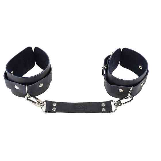 Наручники из натуральной кожи Flirty Leather - Dark Blue, KC00018 Sex Aura Киев