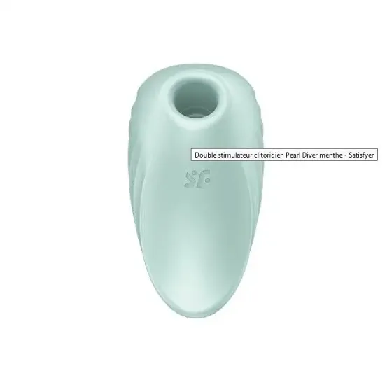 Вакуумний кліторальний стимулятор із вібрацією Satisfyer Pearl Diver Mint Львів