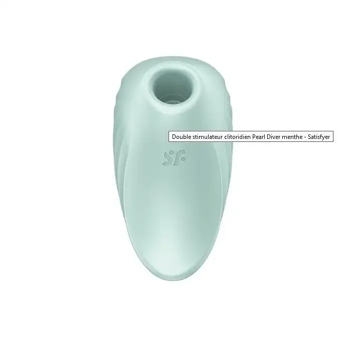 Вакуумний кліторальний стимулятор із вібрацією Satisfyer Pearl Diver Mint Львів - фото 3