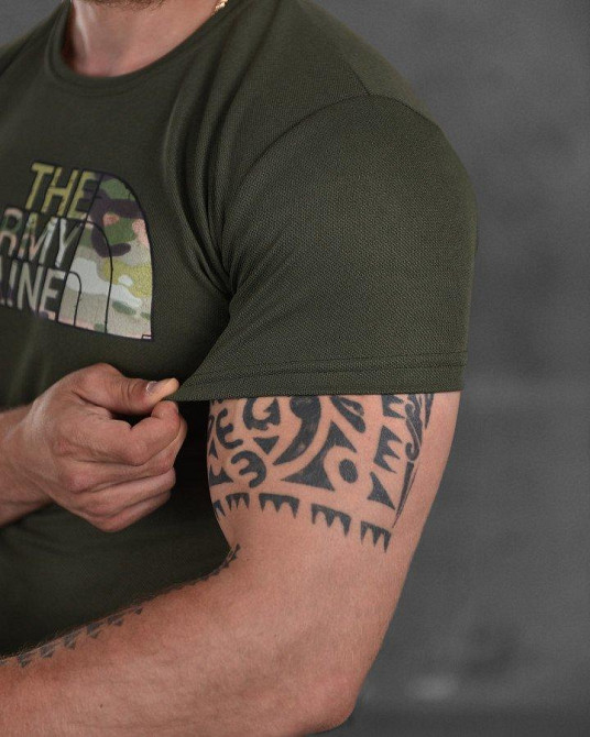 Тактична футболка TNF олива ВН1069 Одесса - изображение 5