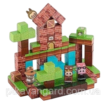 Магнітний конструктор Лабубу 128 деталей будиночок в лісі (подвійні магніти) BZ 94-7 Хмельницький