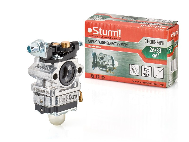 Карбюратор для бензотриммера  26-33 куб.см. с праймером Sturm BT-CRB-26PH (читать описание) Ровно - изображение 1