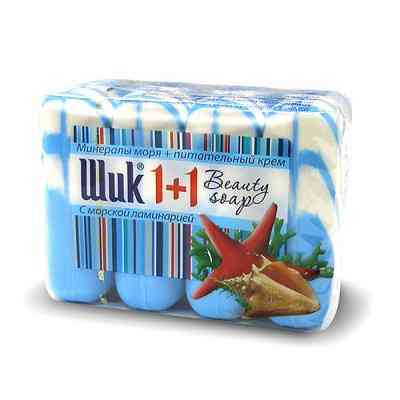 Твердое мыло Шик 1+1 Beauty Минералы моря 4x90 г (4820023362383) Вінниця