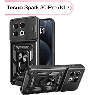 Чохол до мобільного телефона BeCover Military Tecno Spark 30 Pro (KL7) Black (713542) Вінниця