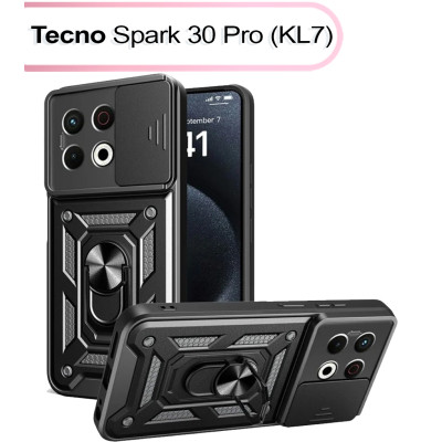 Чохол до мобільного телефона BeCover Military Tecno Spark 30 Pro (KL7) Black (713542) Вінниця - фото 1