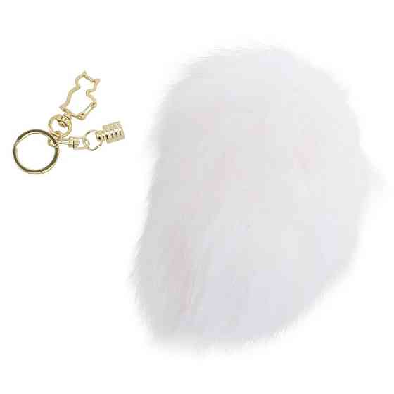 Металева анальна пробка Крихітний хвіст LOCKINK SEVANDA White Bunny-Tail Anal Pear-shape Plug Sex Aura Київ