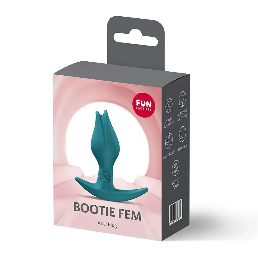 Анальная пробка Fun Factory BOOTIE FEM Bottle Green, в виде бутона, диаметр 2,9 см, тонкий ограничитель Львов - изображение 7