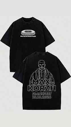 Вареная оверсайз футболка Макс Корж «Франкфурт 10.10.2026» XL, Зеленый Черновцы