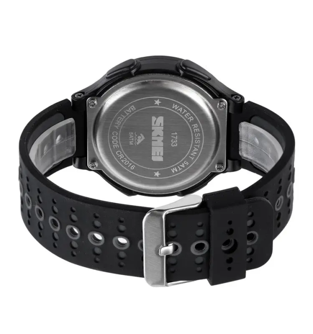 Чоловічий наручний годинник Skmei 1733 (Чорний з чорним) Київ - фото 6