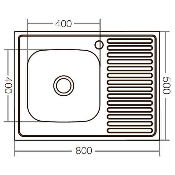 Кухонна мийка накладна Zerix Z8050L-06-160E    ( ZX1612 ) 29392 Харьков