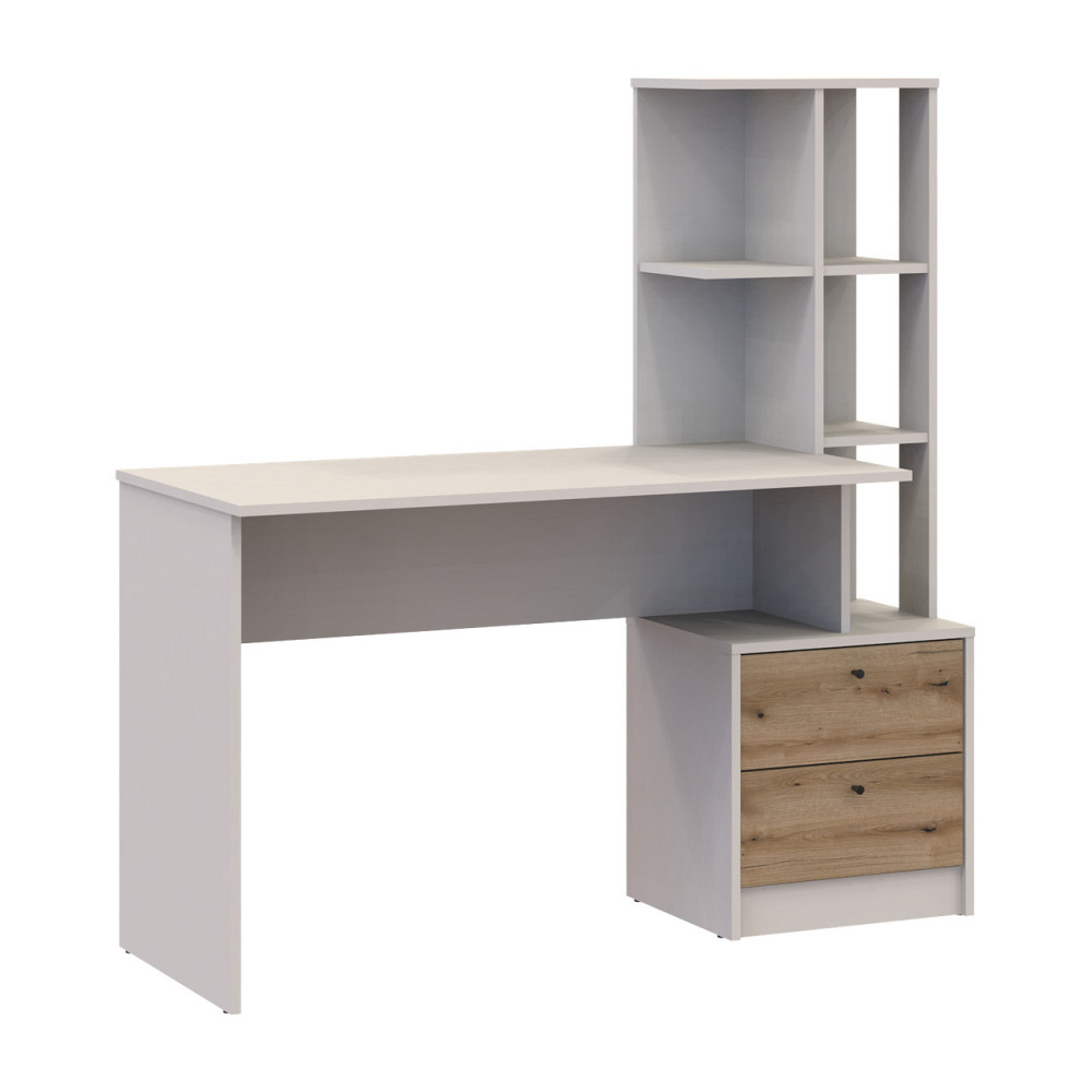 Офісний стіл Doros Т7 Кашемір/Дуб Евок 136х55х138 (DRS-011513) Львів - фото 4