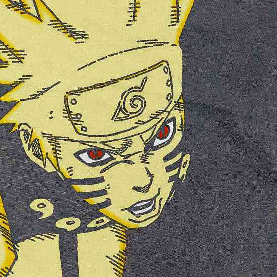 Футболка чоловіча з принтом аніме Наруто Узумакі Сікс Патхс оверсайз (S/M/L) Черний Дніпро