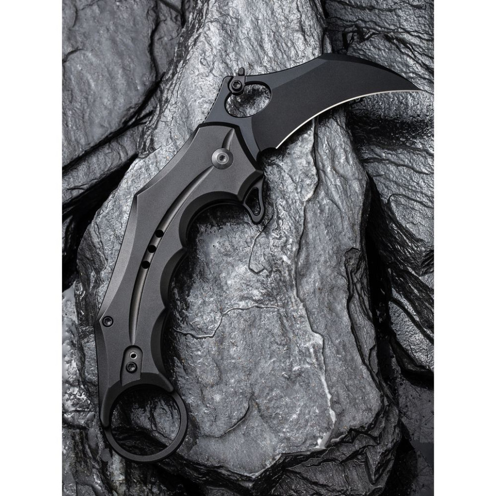 Ніж складаний кишеньковий Civivi Incisor II, (5.1 см) Nitro-V / Aluminum чорний Киев - изображение 10