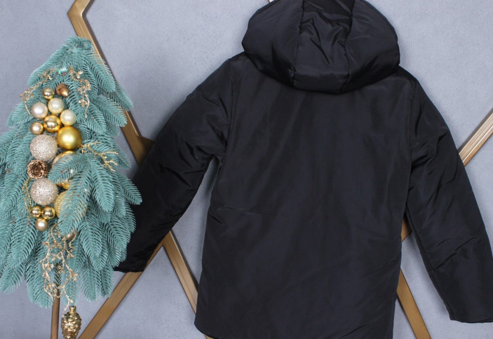 Детская куртка на мальчика подростка еврозима черная 128-134,158 Николаев - изображение 2